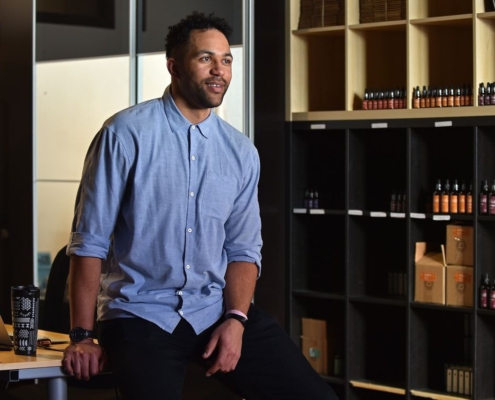 Keenan Pascal is the founder of Token Bitters and Token Naturals in Edmonton, February 17, 2021. Ed Kaiser/Postmedia PHOTO BY ED KAISER /20092640A